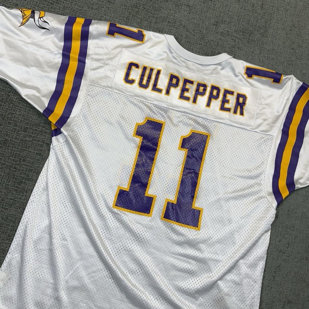 VTG Daunte Culpepper #11 Minnesota Vikings Champion White Jersey Mens Sz‎ 44